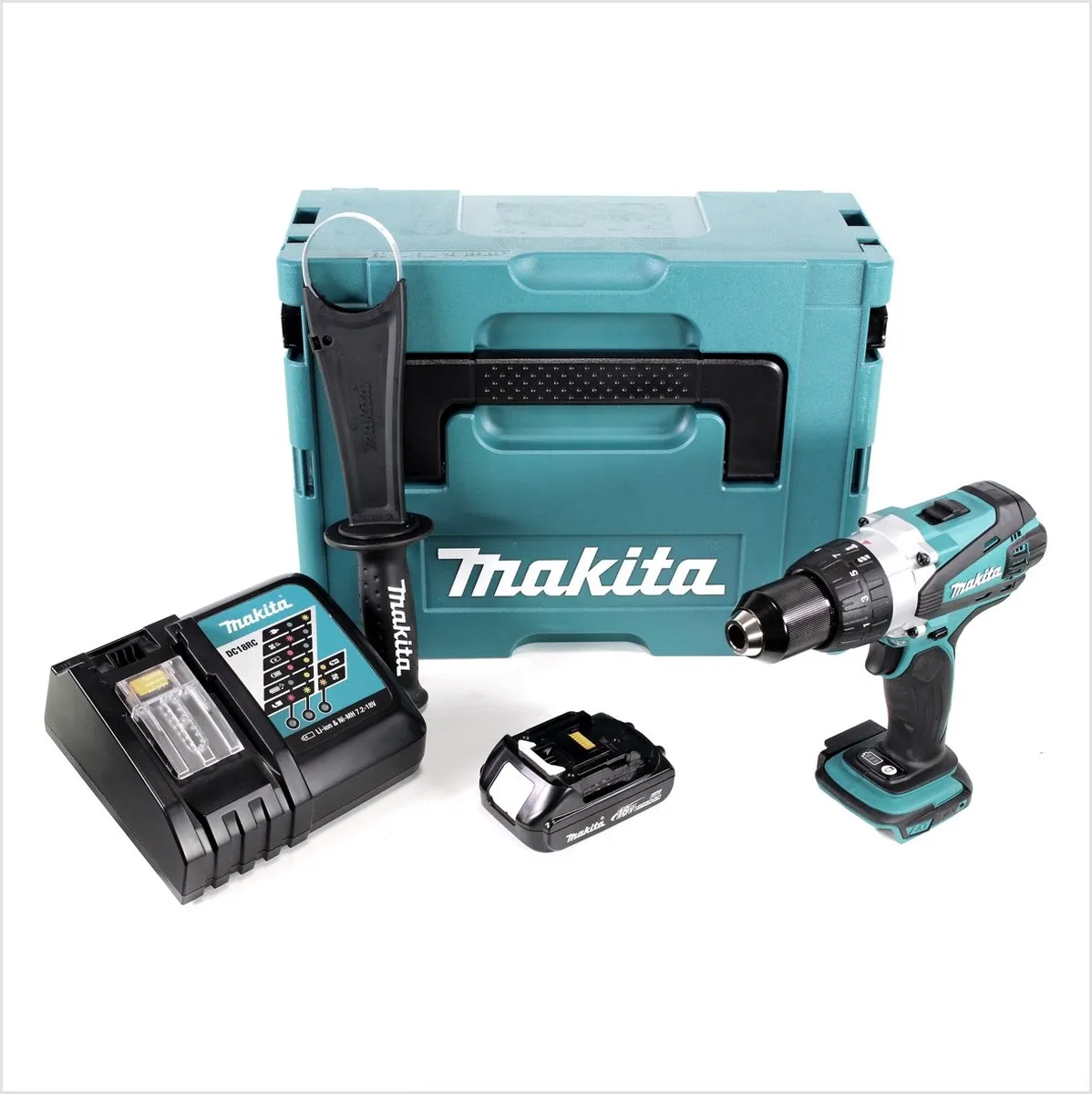 Makita DDF458Y1J 18V Accuboormachine 91Nm - Makpac met 1x BL1815N 1,5Ah - afbeelding 2 van 5
