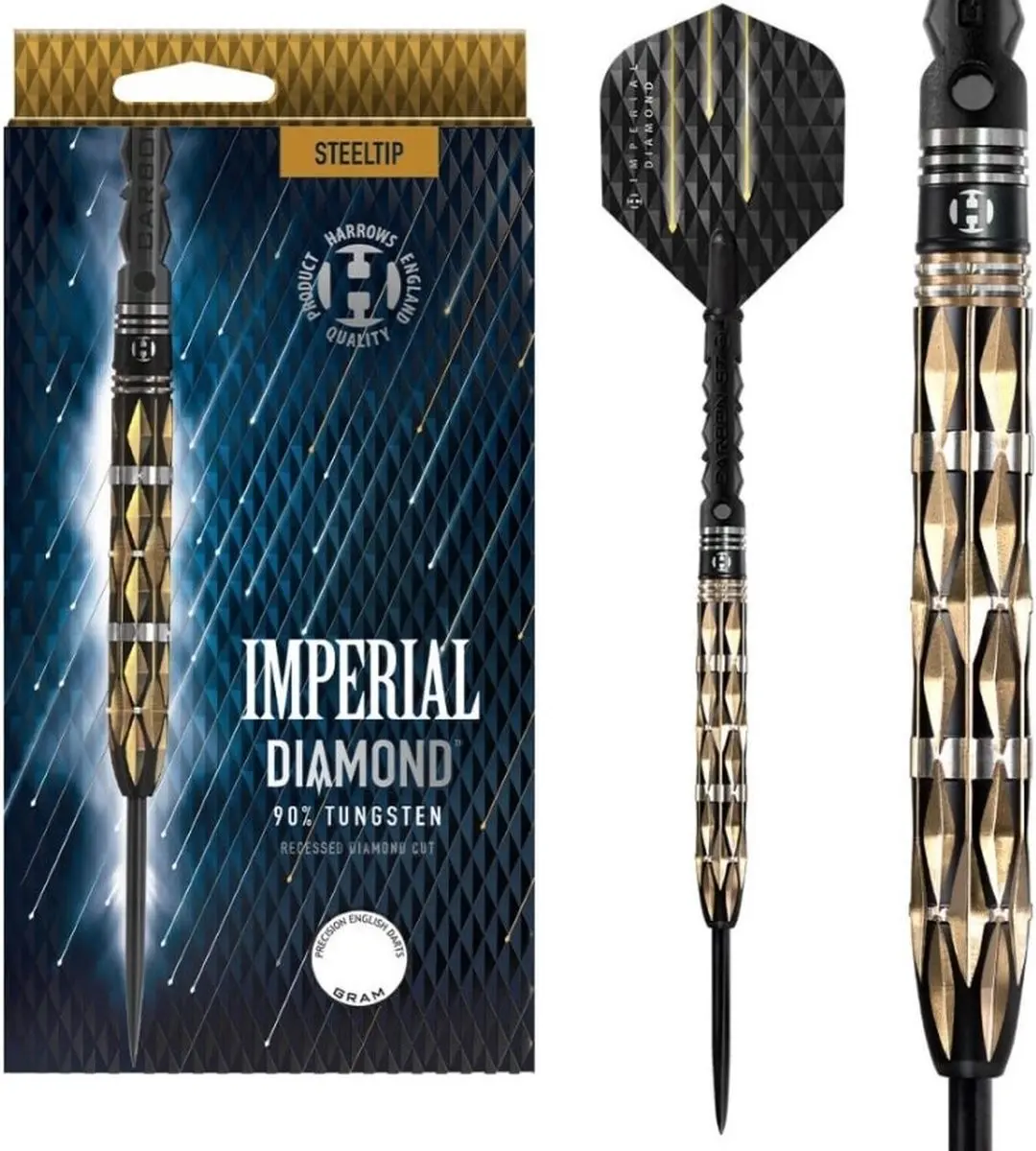 Harrows Imperial Diamond 21gr Darts - 3 Stuks - Goud/Zwart