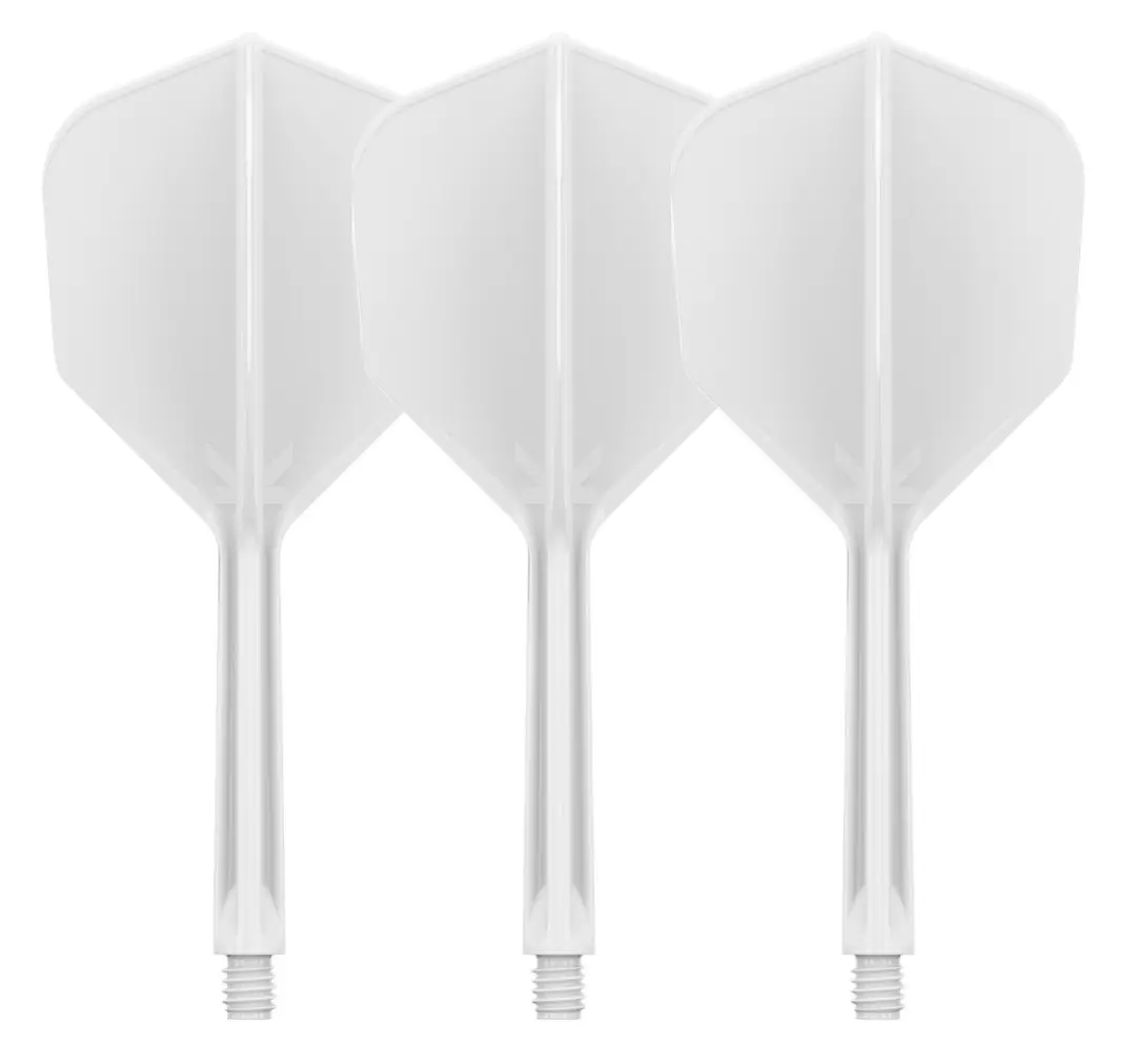Target K-Flex No.6 Dartvleugels & Shafts - Wit - 3 Stuks