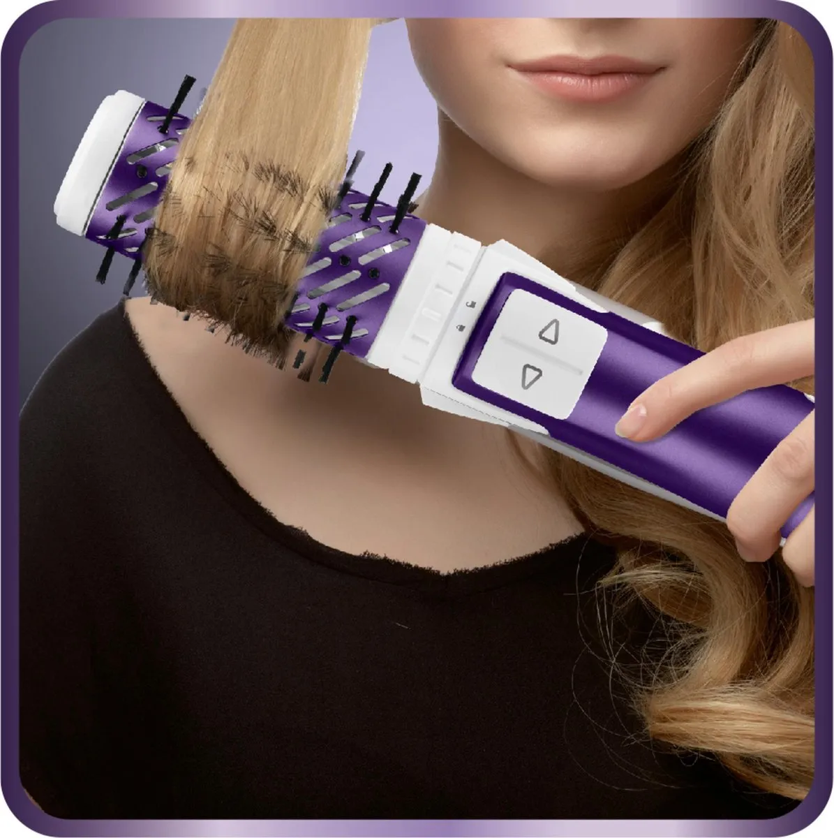 Rowenta Brush Activ Beauty CF9530 Roterende Krulborstel - 1000W - Paars/Wit