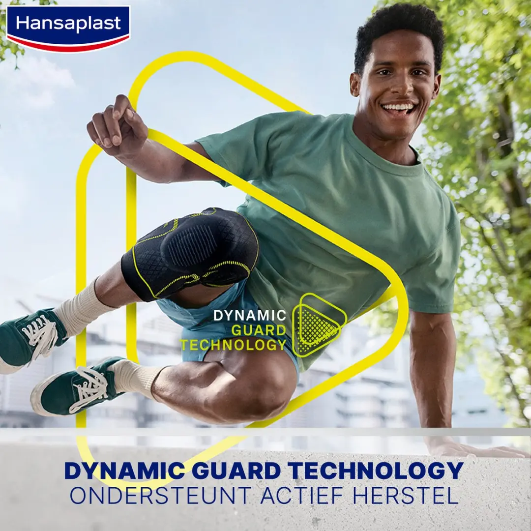 Hansaplast Performance Sport Kniebrace - One Size - Zwart