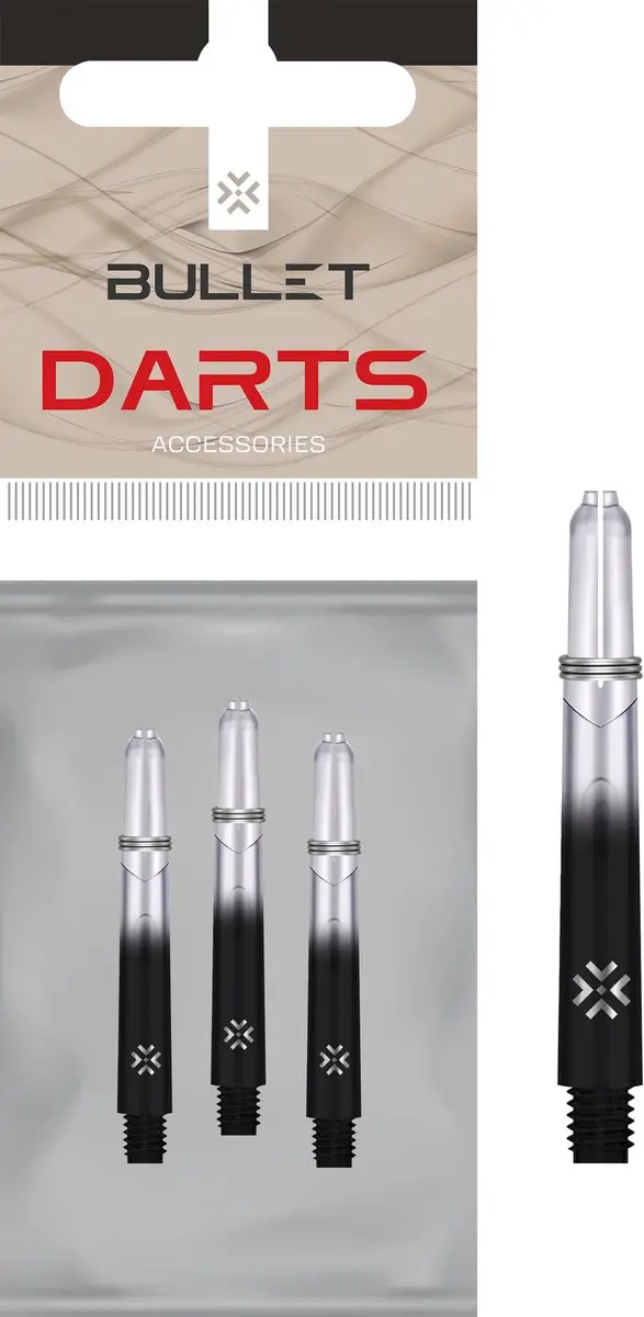 Bullet Shafts 41mm - Zwart Clear - 3 Stuks