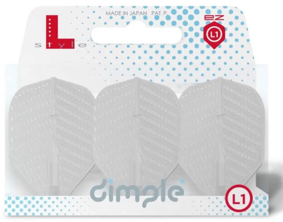 L-Style L1 EZ Dimple White Dart Flights - 3 Stuks