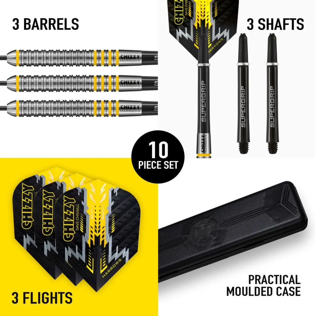 Harrows Chizzy 22gr Tungsten - 3 Stuks - Zilver