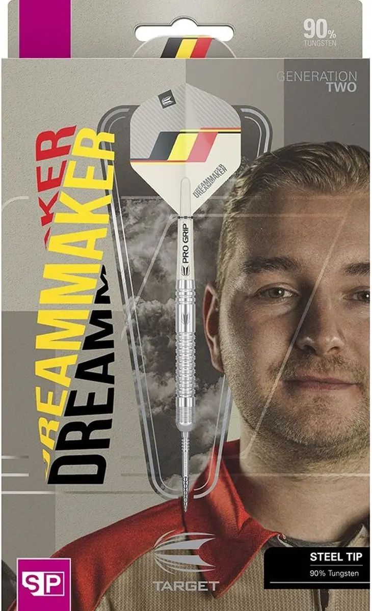 Target Dimitri van den Bergh G2 SP 90% Dartpijlen - 3 Stuks - Zilver
