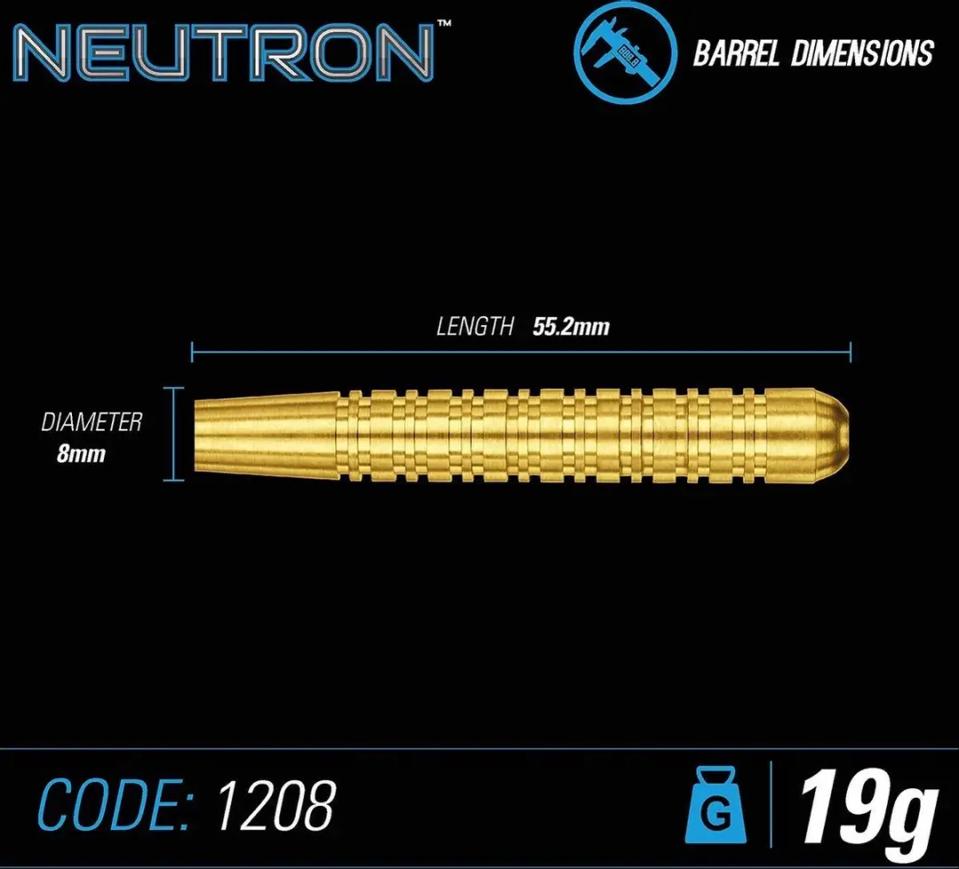 Winmau Neutron Brass Steeltip Darts - 3 Stuks