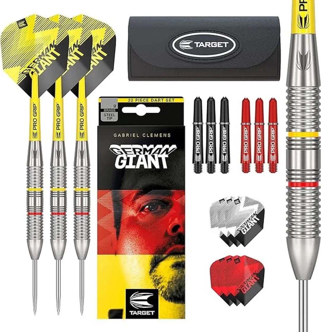 Target Gabriel Clemens Brass Set 22-delig - Dartpijlen - Zilver