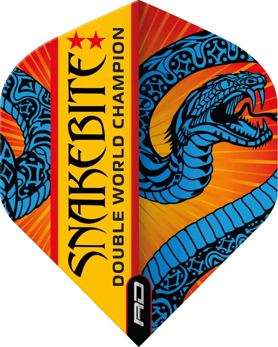 Red Dragon Snakebite Double World Champion Dart Flights - 3 Stuks - Multi
