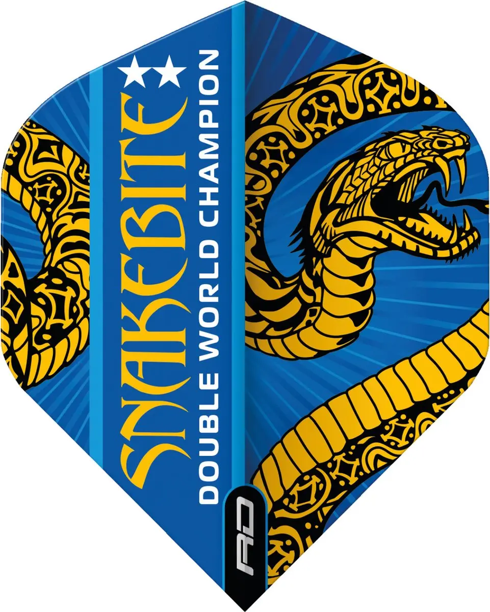 Red Dragon Snakebite Double World Champion Dart Flights - 3 Stuks - Multi