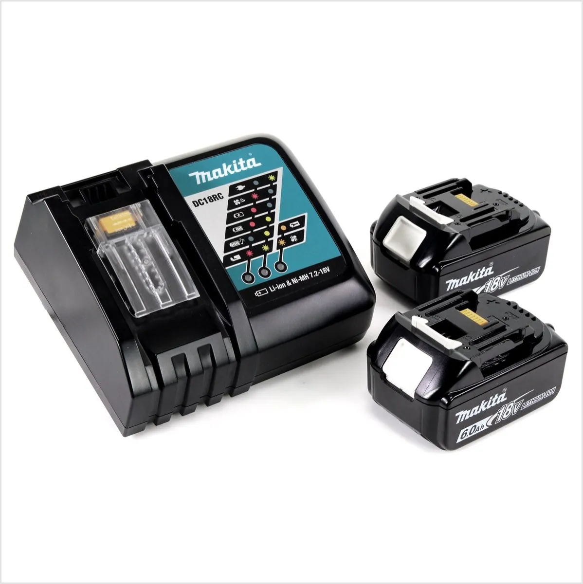 Makita Power-Source Kit 18V - 2x BL1860B 6,0Ah Accu's + DC18RC Snellader