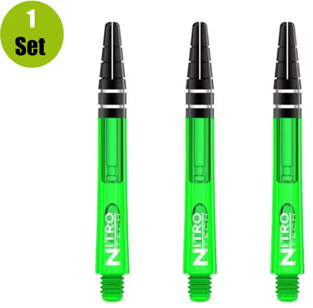 Red Dragon Nitrotech Green Dart Shafts TC451 - 3 Stuks