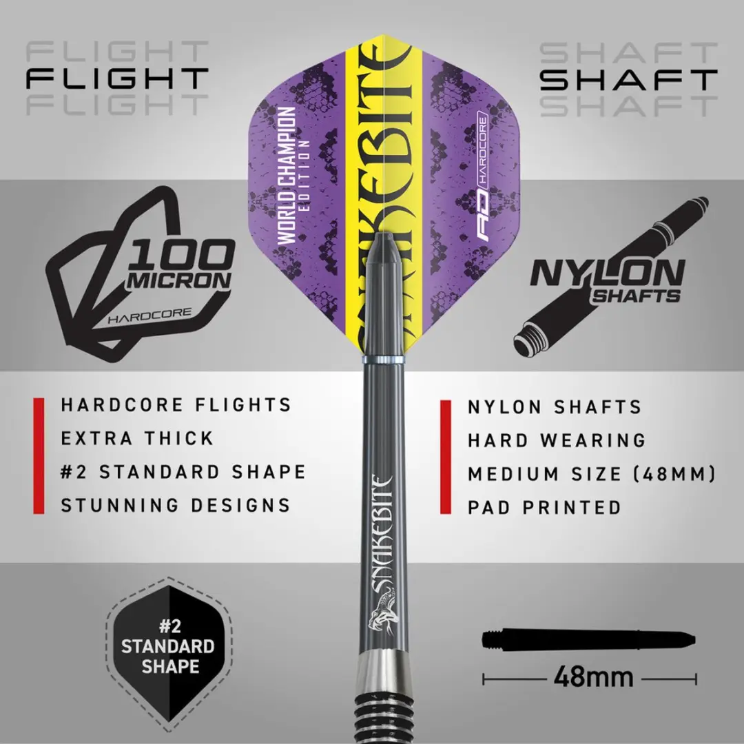 Red Dragon Peter Wright Snakebite Champion Series Dartpijlen - 3 Stuks