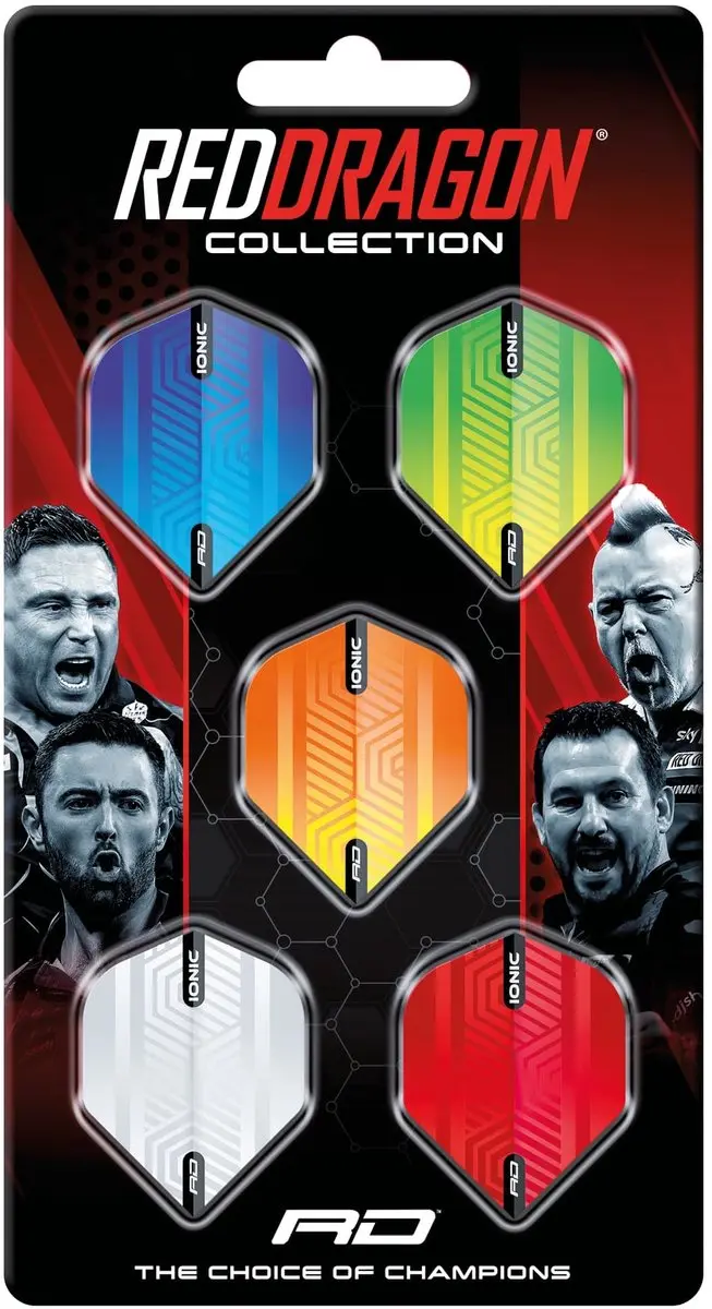 Red Dragon Hardcore Ionic Flight Collection X0794 Dart Flights - 3 Stuks - Multi