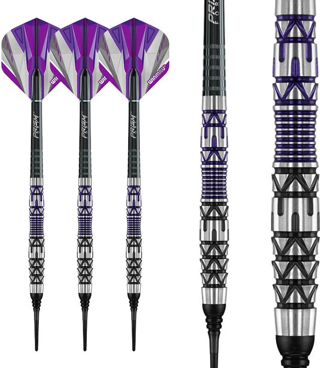 Winmau Simon Whitlock 90% Special Edition Darts - 3 Stuks - Paars/Zilver/Zwart