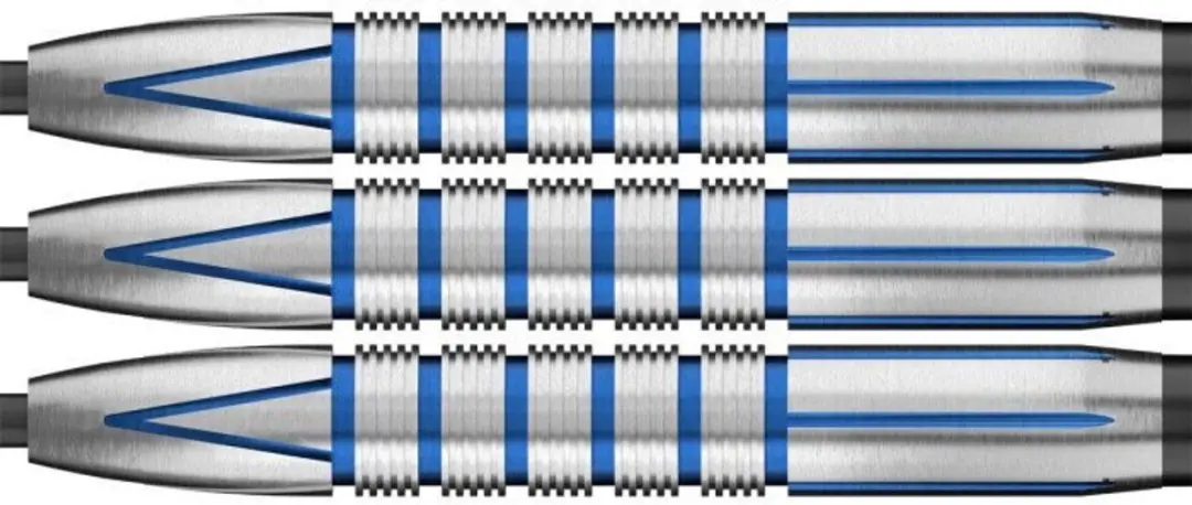 Bull's Teemu Harju 90% Dartpijlen - 3 Stuks - Zilver/Blauw