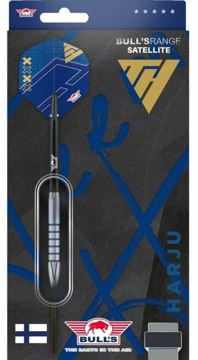 Bull's Teemu Harju 90% Dartpijlen - 3 Stuks - Zilver/Blauw