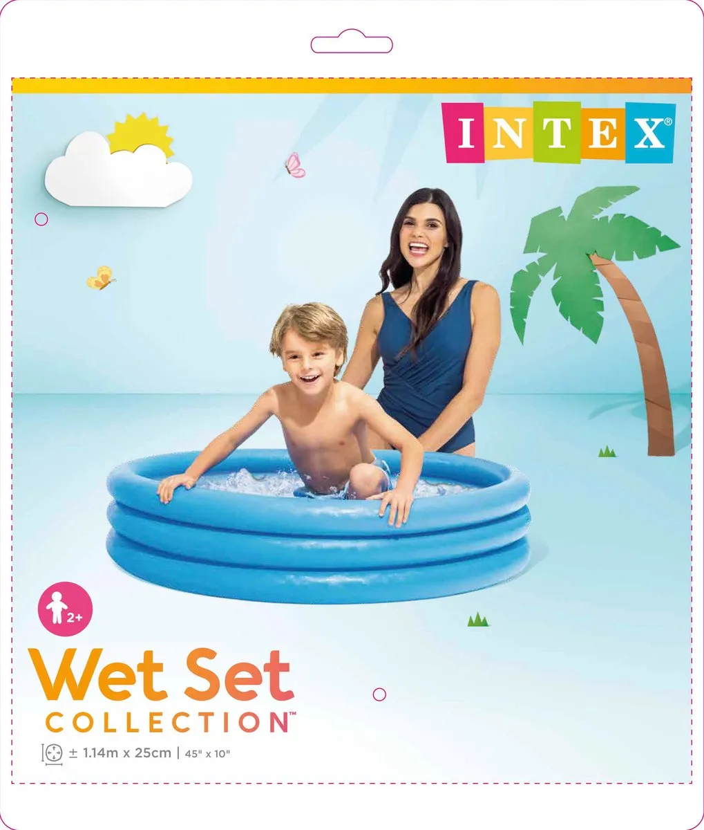 Intex Crystal Blue Opblaaszwembad 114cm x 25cm - afbeelding 6 van 6