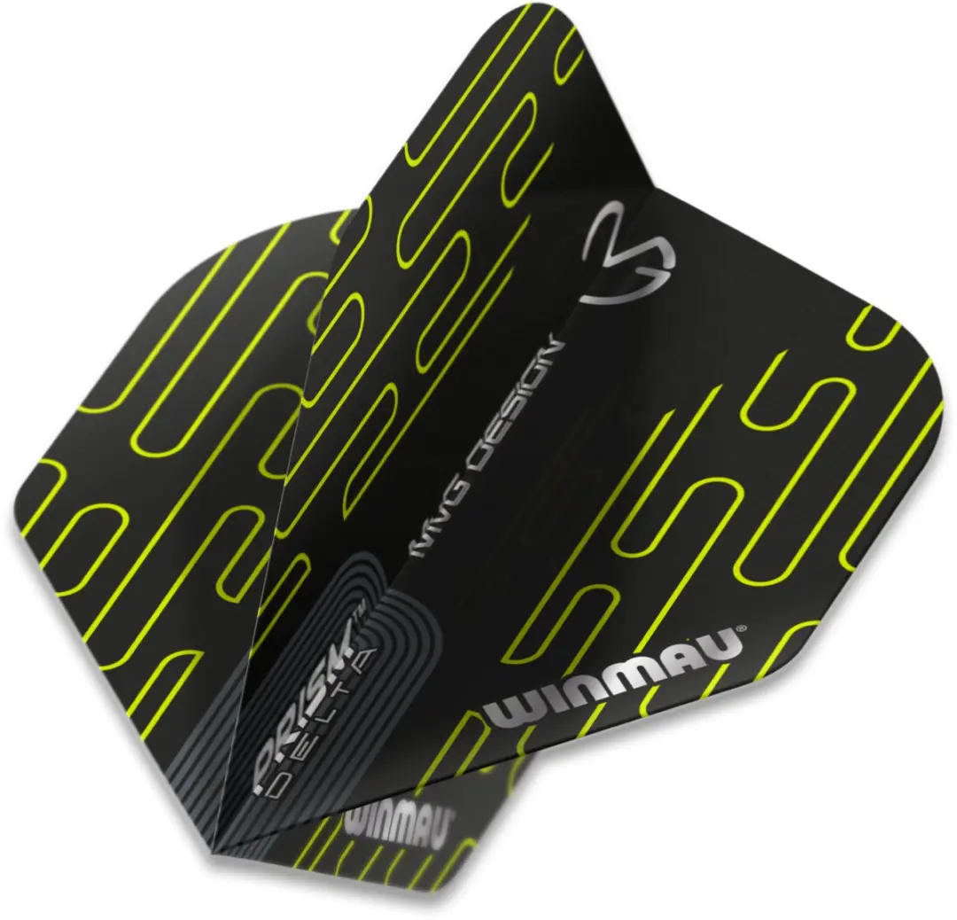Winmau Prism Delta MVG Dart Flights - 3 Stuks - Zwart/Groen