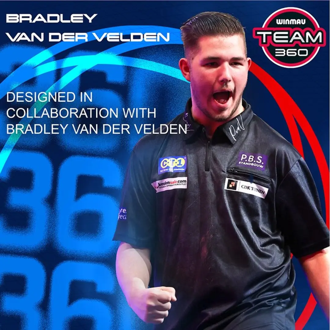 Winmau Team 360 Bradley van der Velden Dartpijlen - 3 Stuks - Goud/Zwart