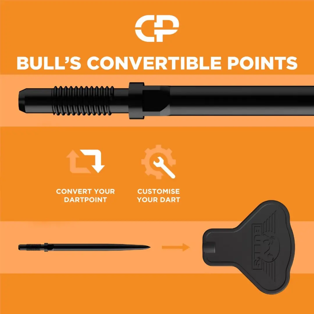 Bull's Max Hopp Convertible Point Dartpijlen 3 Stuks - Brons