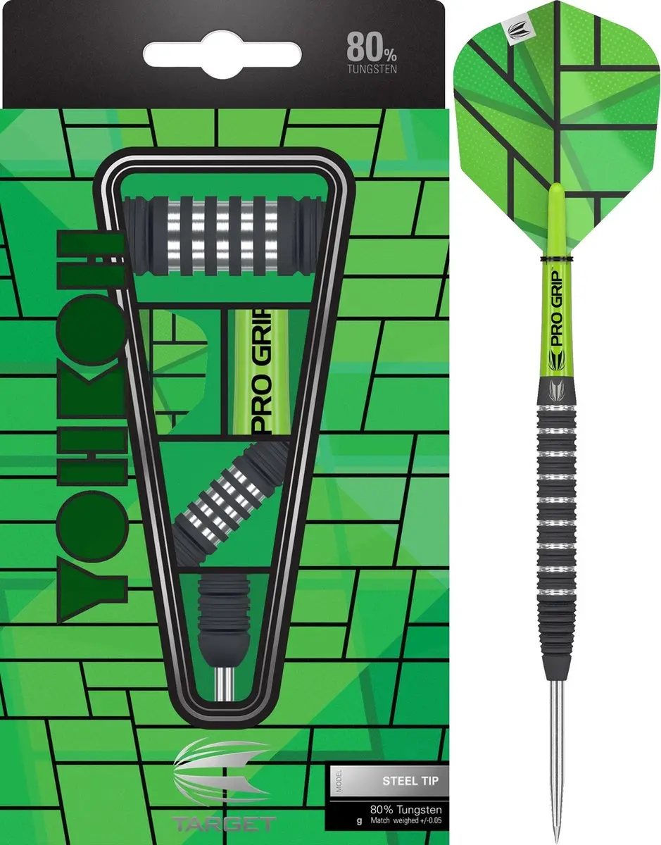 Target Yohkoh 02 Dartpijlen 80% - 25g - 3 Stuks - Zwart