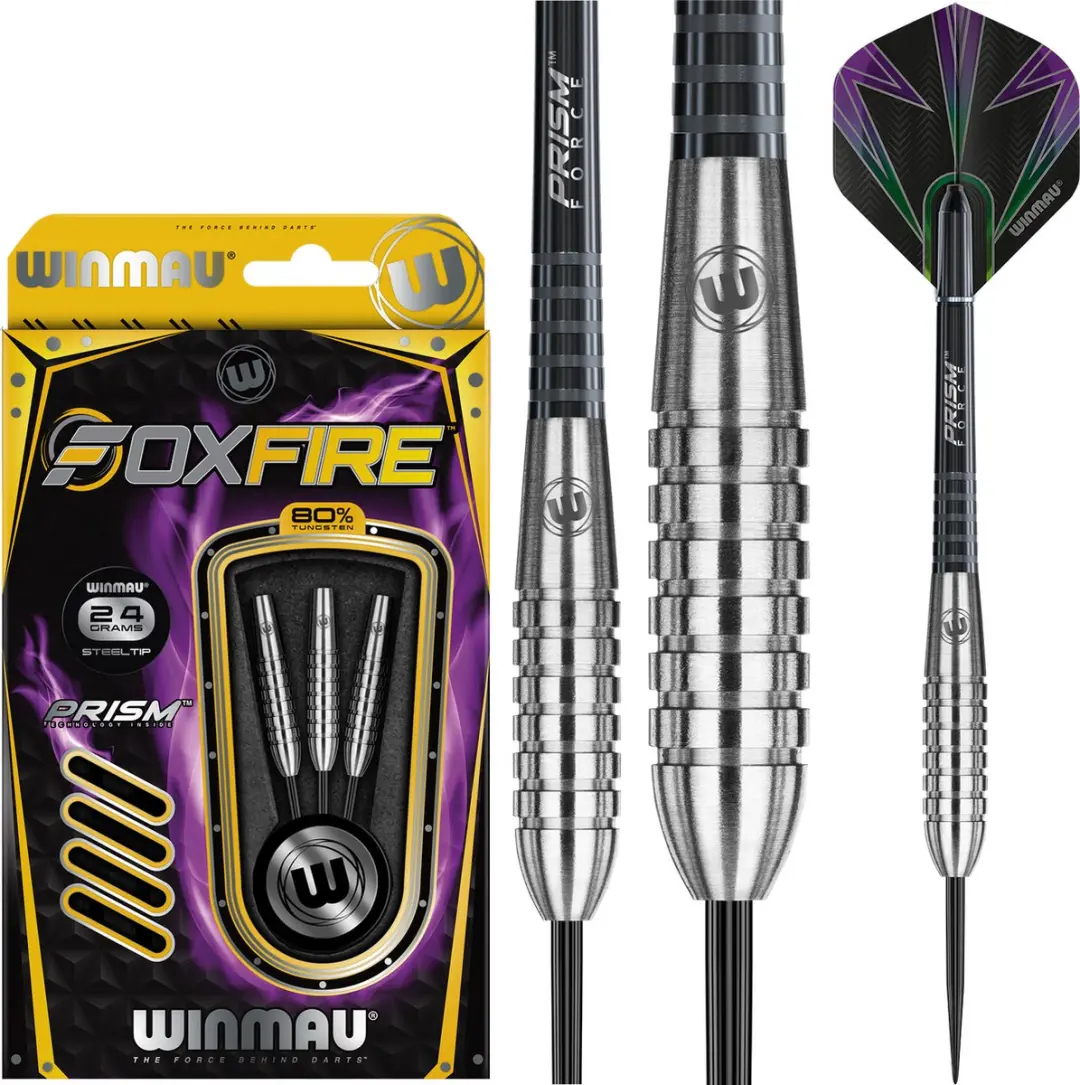 Winmau Foxfire 80% B Dartpijlen - 3 Stuks - Zilver
