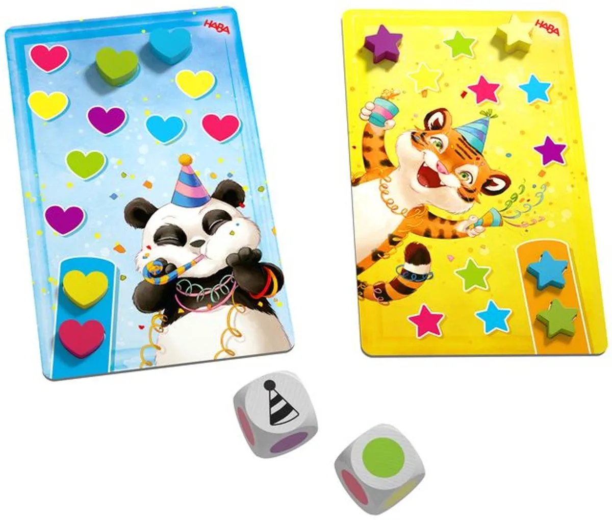 Haba Regenboogrups & Hoera het regent confetti - 2 Spellen - Goud