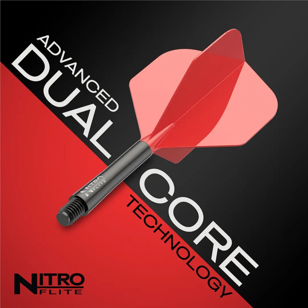 Red Dragon Nitro Flite System X1063 Dartvleugels - 3 Stuks - Rood/Zwart - afbeelding 6 van 6