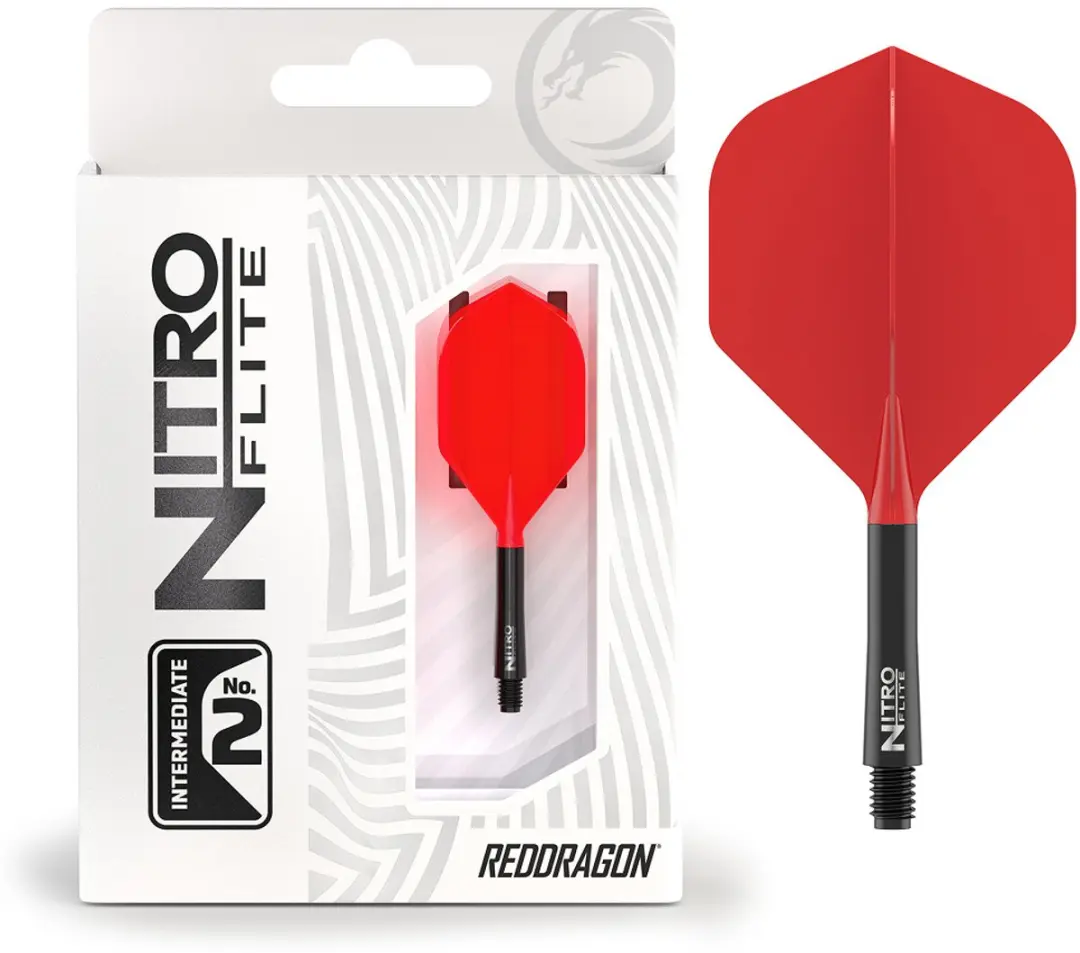 Red Dragon Nitro Flite System X1063 Dartvleugels - 3 Stuks - Rood/Zwart