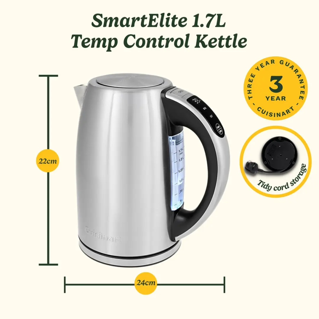 Cuisinart SmartElite Temp Control 1,7L Waterkoker - Grijs