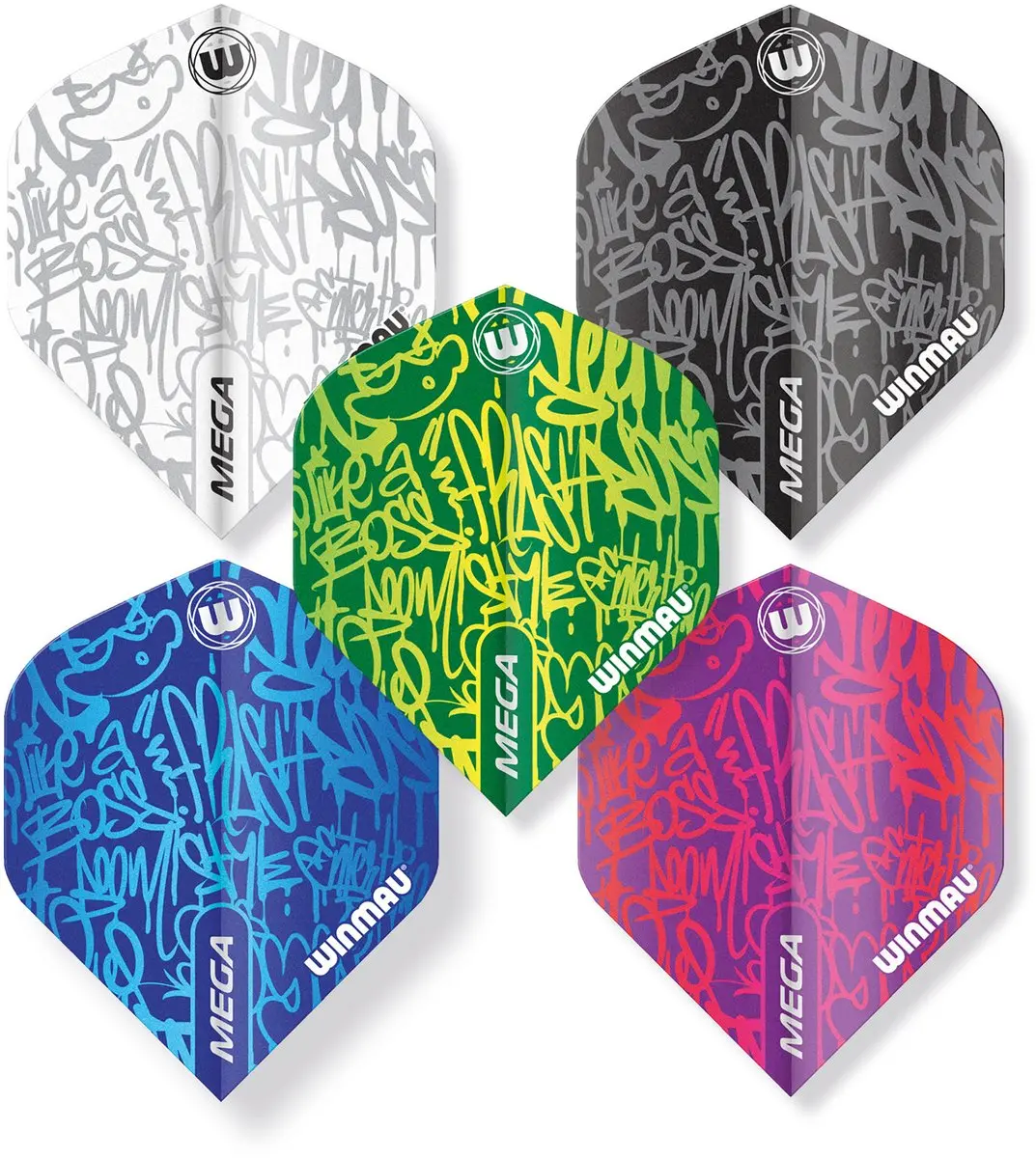 Winmau Mega Standard Flight Collection 8144 Dart Flights - 3 Stuks - Multi