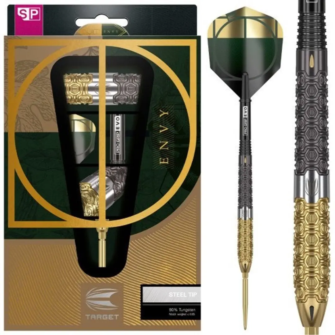 Target Cult Envy 02 Swiss Point Dartpijlen - 3 Stuks - Goud/Zwart