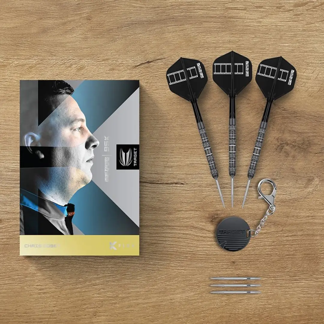 Target Chris Dobey 95K Swiss Point 95% Dartpijlen - 3 Stuks - Zwart - afbeelding 6 van 6
