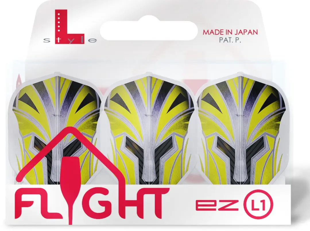 L-Style EZ L1 Prime Series Dart Flights FL1033 - 3 Stuks - Geel/Transparant/Zwart