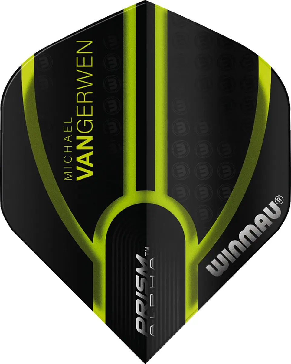 Winmau Michael van Gerwen Prism Flight Collection Dart Flights - 3 Stuks - Groen/Zwart