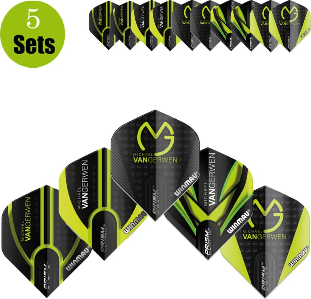 Winmau Michael van Gerwen Prism Flight Collection Dart Flights - 3 Stuks - Groen/Zwart