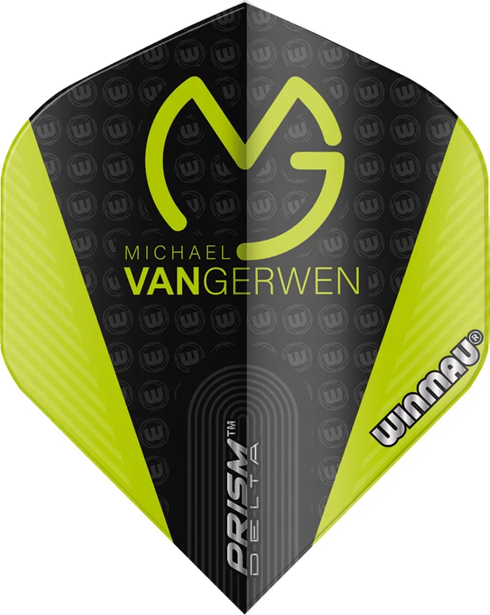 Winmau Michael van Gerwen Prism Flight Collection Dart Flights - 3 Stuks - Groen/Zwart - afbeelding 6 van 6