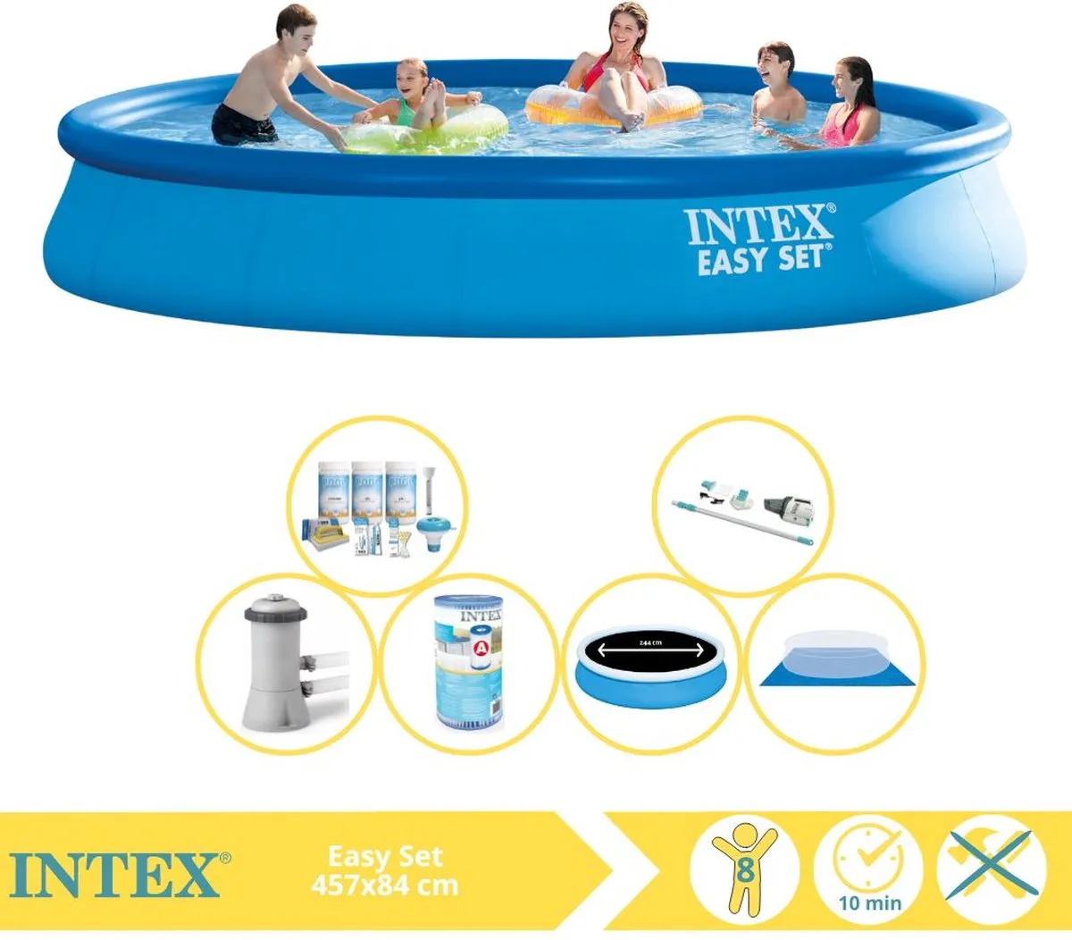 Intex Easy Set 28158GN Opblaaszwembad 457x84cm