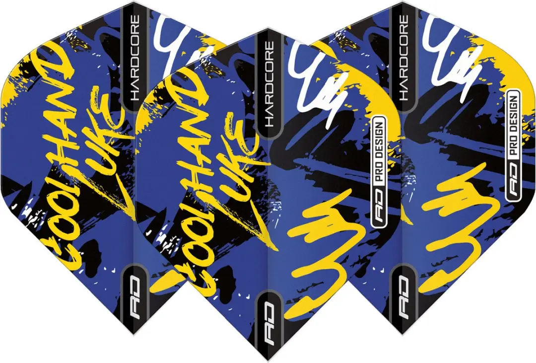 Red Dragon Hardcore Luke Humphries Graffiti Dartvluchten - 3 Sets (9 Stuks) - Blauw