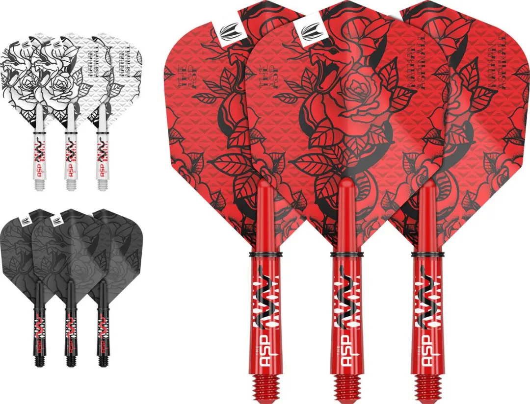Target Nathan Aspinall Ink Flight Shaft Kit 420004 - 3 Stuks - Rood/Wit/Zwart