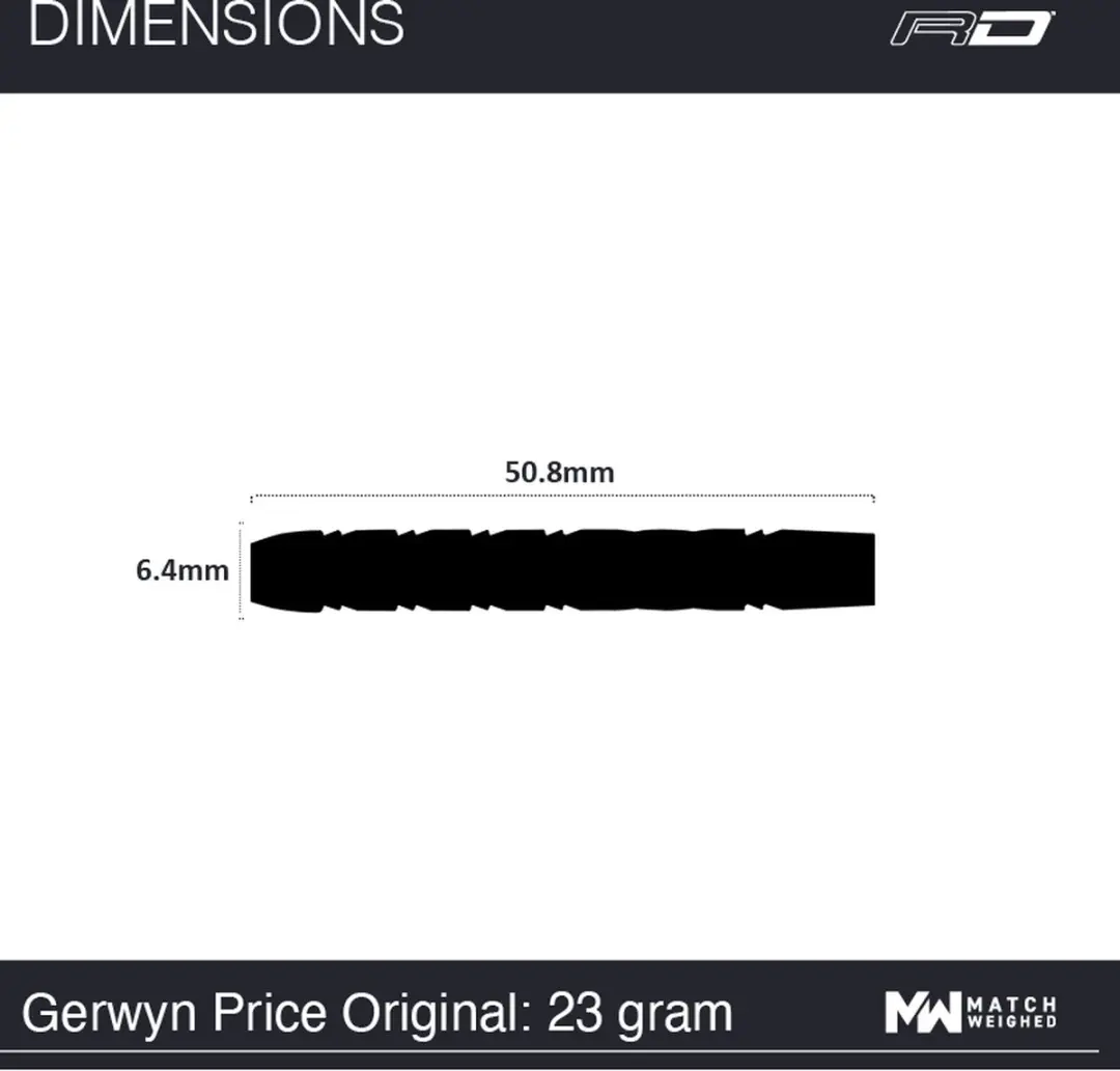 Red Dragon Gerwyn Price 90% Dartpijlen - 3 Stuks - ZilverBlauw