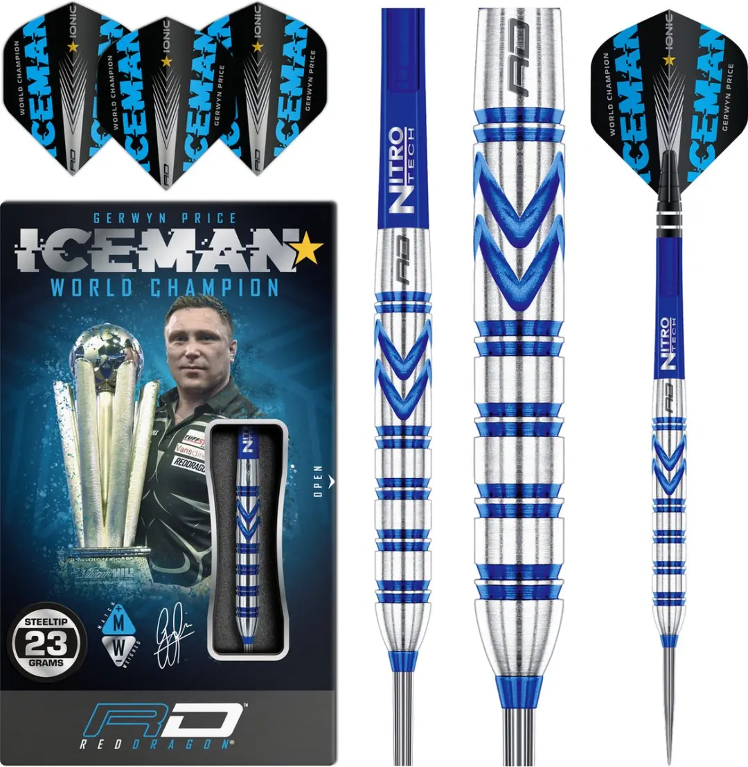 Red Dragon Gerwyn Price 90% Dartpijlen - 3 Stuks - ZilverBlauw