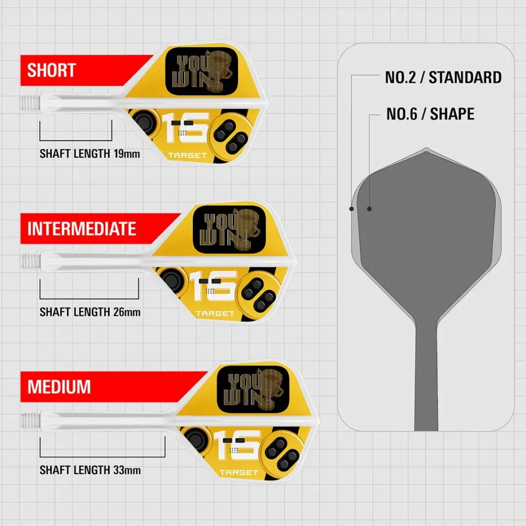 Target K-Flex You Win NO6 Dart Flights - 3 Stuks