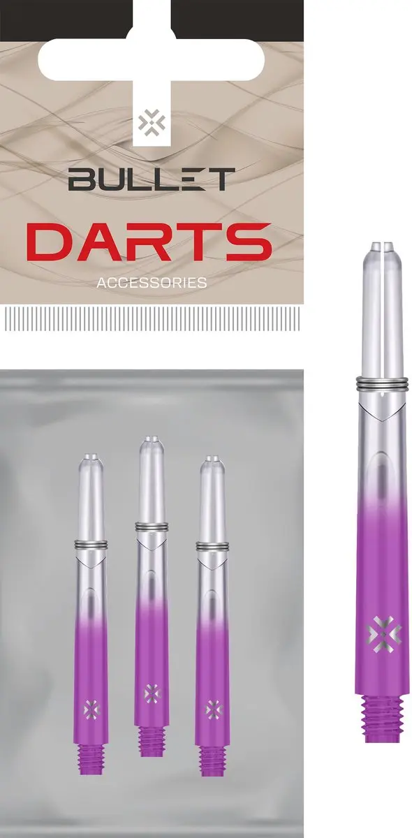 Bullet Shafts 48mm TT - Paars - 3 Stuks