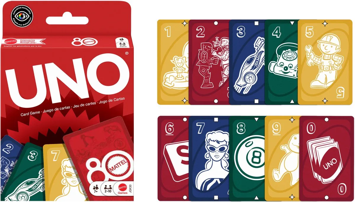 Mattel Games UNO 80th Ruby Rode Kaartspel - MATTJGK30
