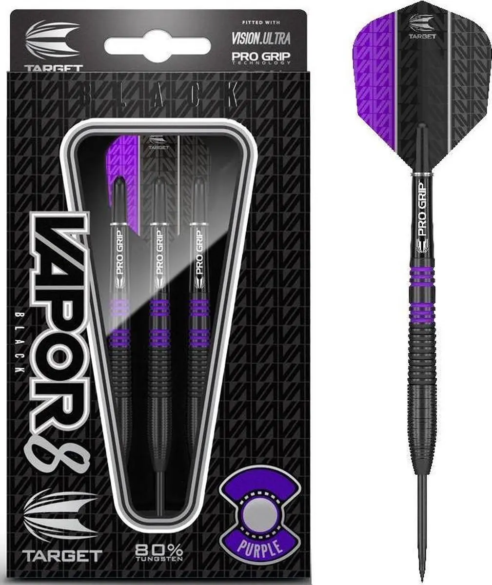 Target Vapor-8 Dartpijlen 21g - 3 Stuks - Zwart