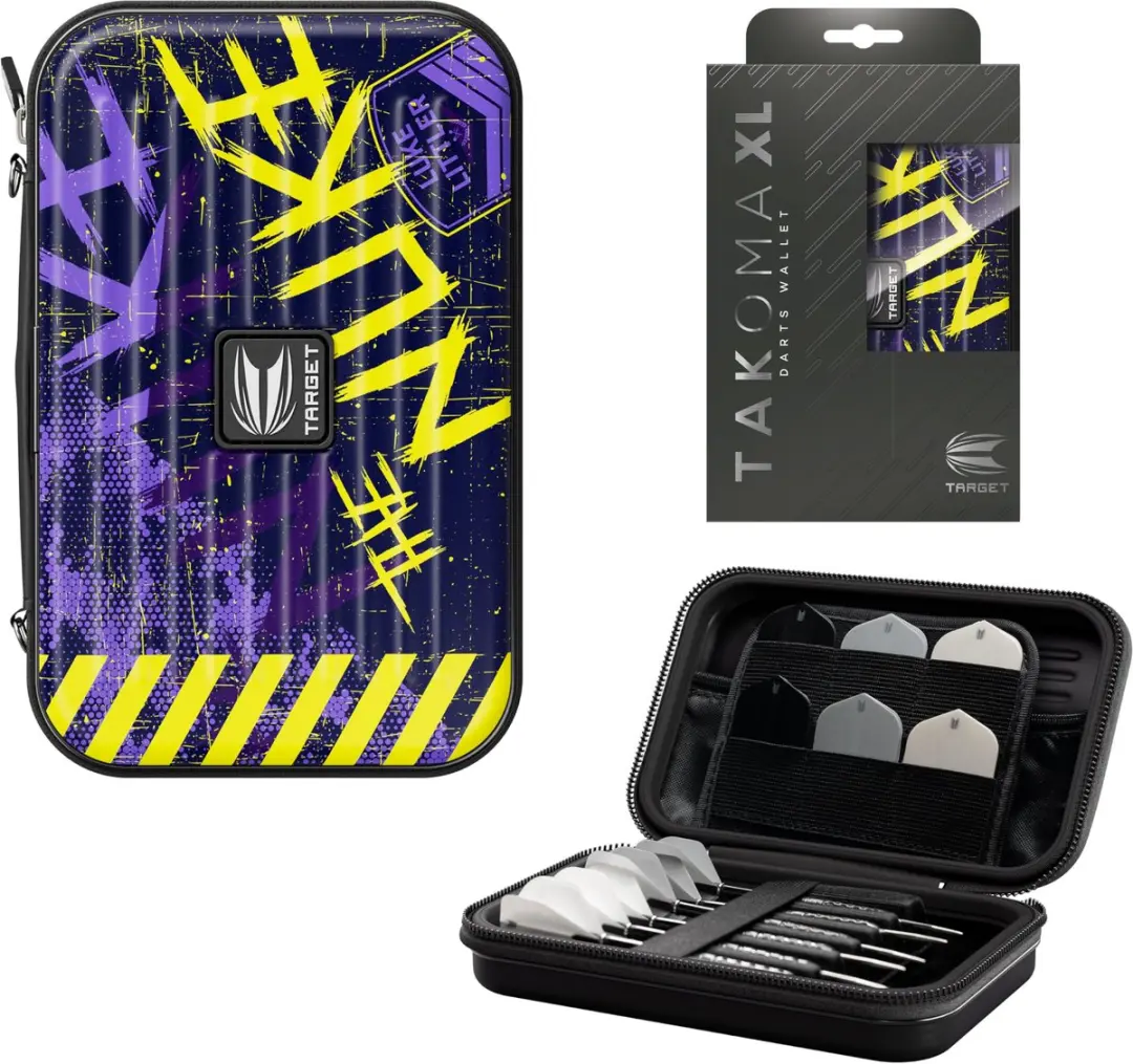 Target Luke Littler Takoma Wallet XL Dartkoffer - 3 Darts - Paars/Zwart