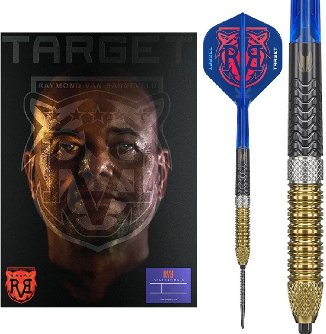 Target Raymond van Barneveld G6 Swiss Point Dartpijlen - 3 Stuks - Blauw