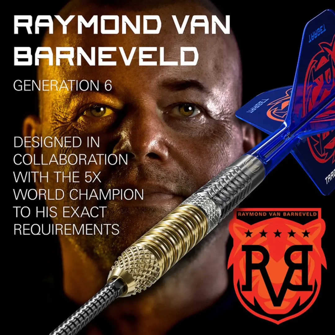 Target Raymond van Barneveld G6 Swiss Point Dartpijlen - 3 Stuks - Blauw