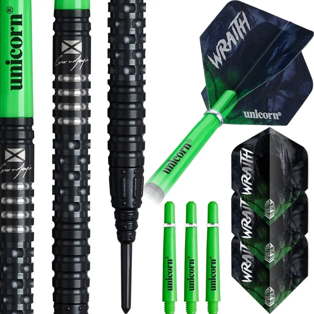 Unicorn Wraith Cameron Menzies 90% Darts - 3 Stuks - Zilver/Zwart